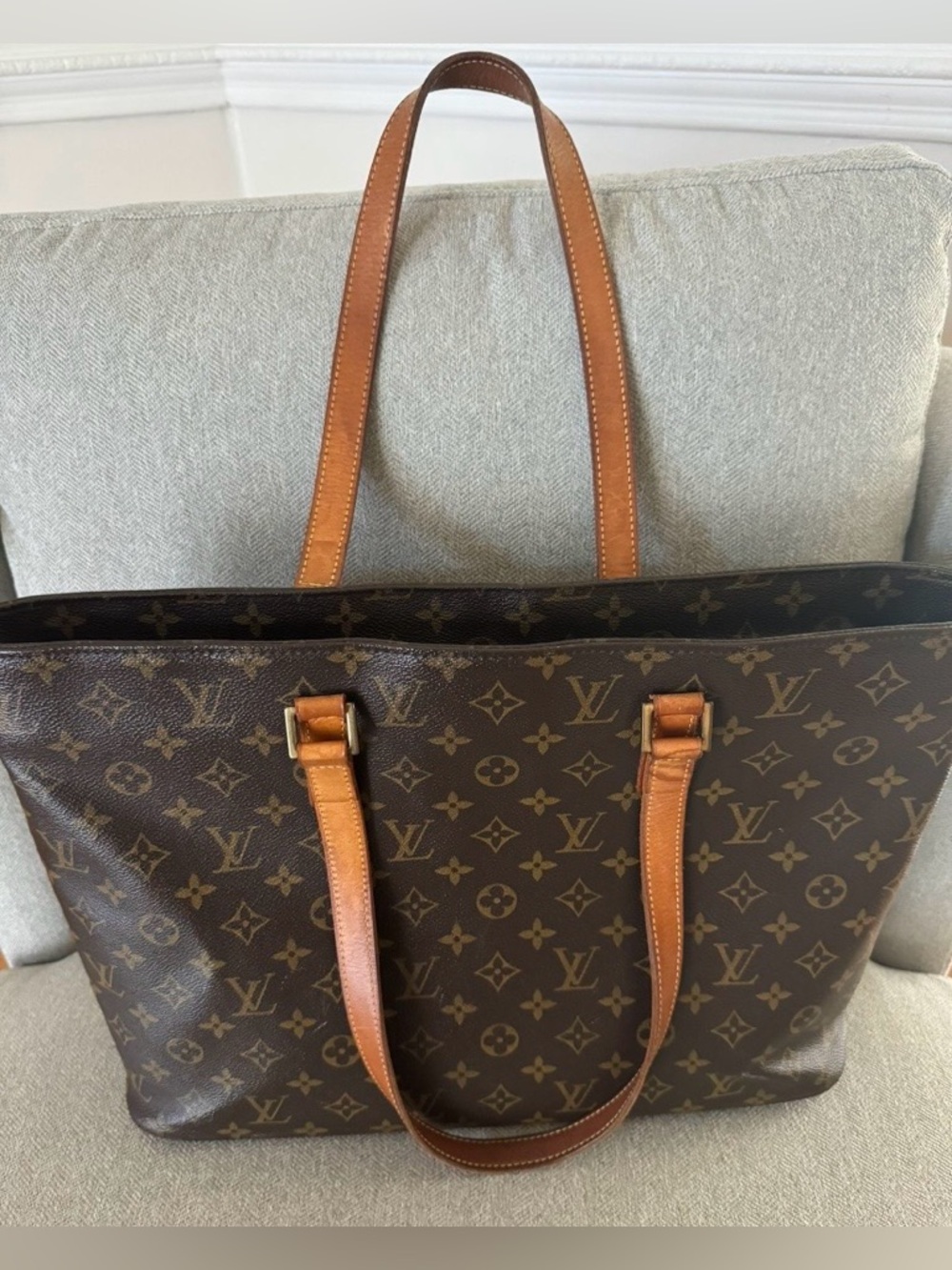 Louis Vuitton Monogram Bag with Natural Vachetta Leather Trim